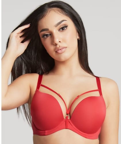Panache Faith Amour Moulded Plunge Bra - Scarlet Bras