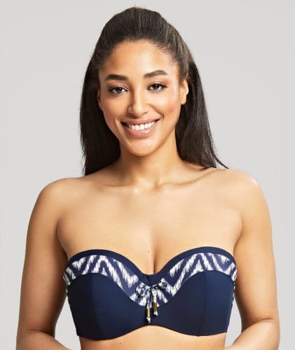 Panache Swim Oceana Bandeau Bikini Top - Navy Swim