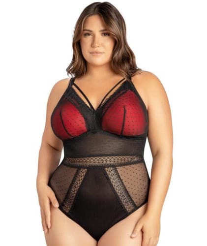 Parfait Mia Dot Plus Bodysuit - Black Bras 