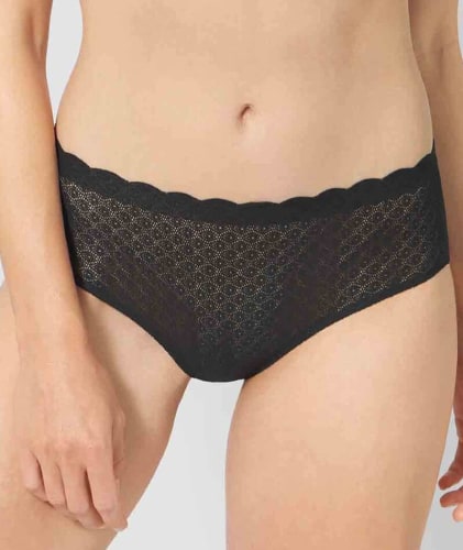 Sloggi ZERO Feel Lace High Waist Brief - Black Knickers