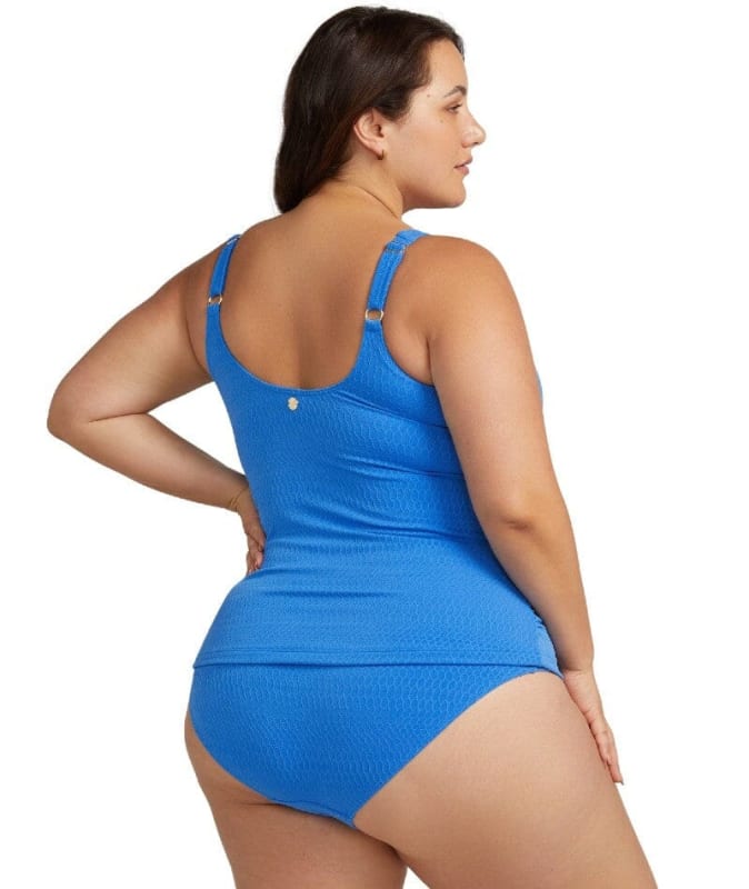 Artesands Nefertiti Delacroix Cross Front D-G Cup Tankini Top - Blue Swim