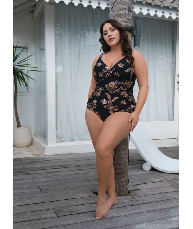 Artesands Chantique Delacroix Cross Front D-G Cup One Piece Swimsuit - Black Swim