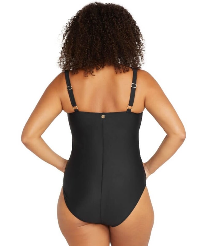 Artesands Hues Raphael Underwire E-F Cup One Piece Swimsuit - Black Swimwear 