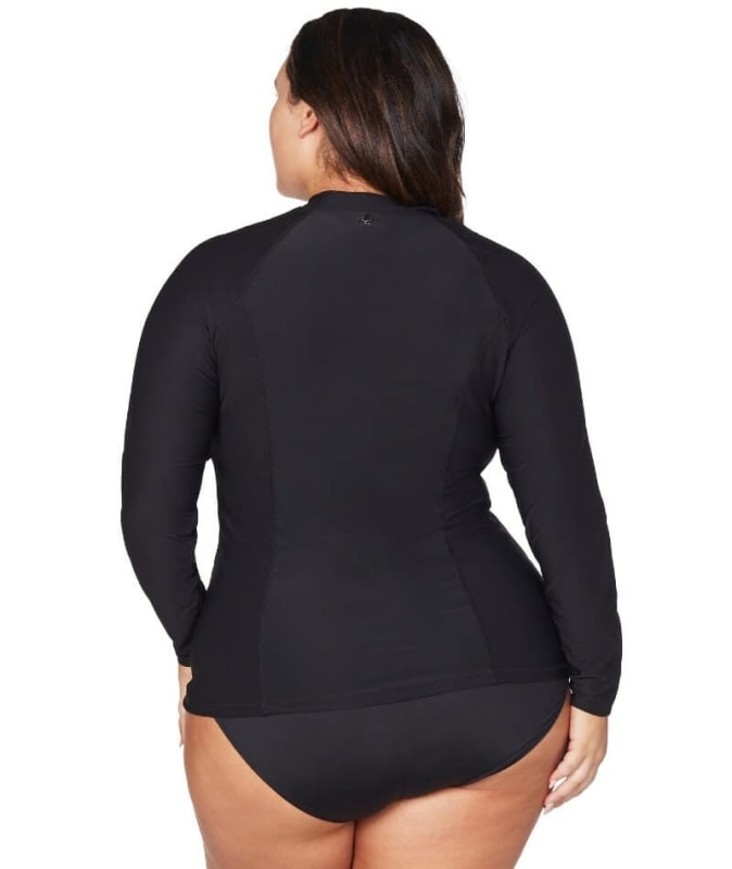 Artesands Hues Seurat Sun Safe Long Sleeve Rash Top - Black Swimwear