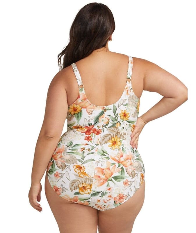 Artesands La Dolce Vita Delacroix Cross Front D-G Cup One Piece Swimsuit - White Swim