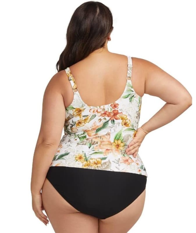 Artesands La Dolce Vita Delacroix Cross Front D-G Cup Tankini Top - White Swim