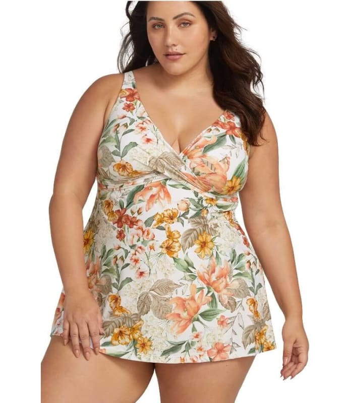 Artesands La Dolce Vita Delacroix Cross Over D-G Cup Swimdress - White Swim