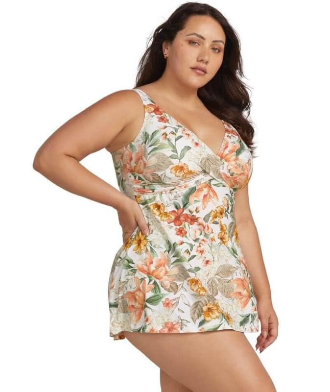 Artesands La Dolce Vita Delacroix Cross Over D-G Cup Swimdress - White Swim