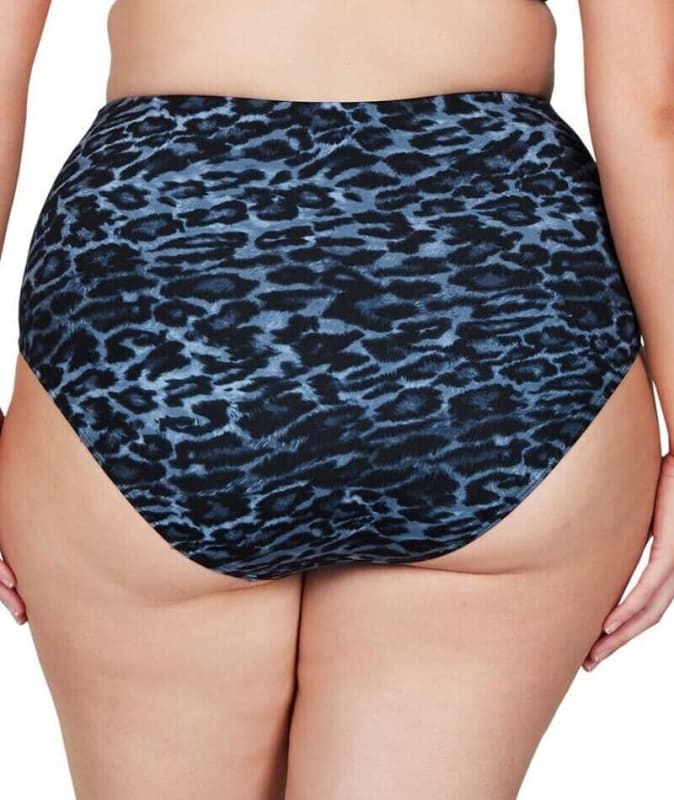 Artesands Le Blu Animale Rouched Side High Waist Brief - Animal Blue Swim