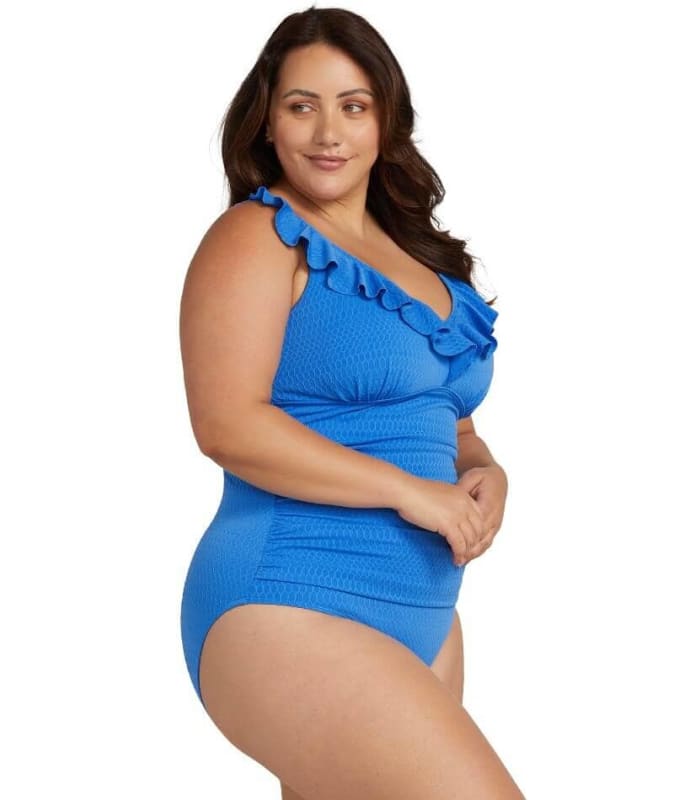 Artesands Nefertiti Manet Frill One Piece Swimsuit - Blue Swim