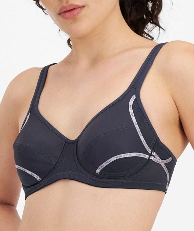 Berlei Electrify Underwire 2 Pack Sports Bra - Snow Blossom/Charcoal Bras