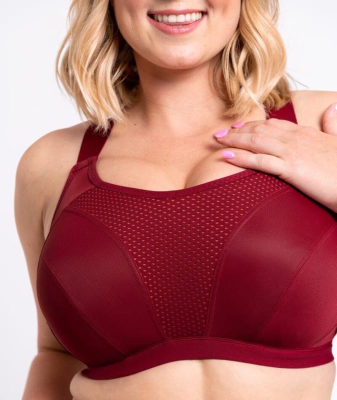 Curvy Kate Everymove Flexi-Wired Sports Bra - Beet Red/Coral Bras