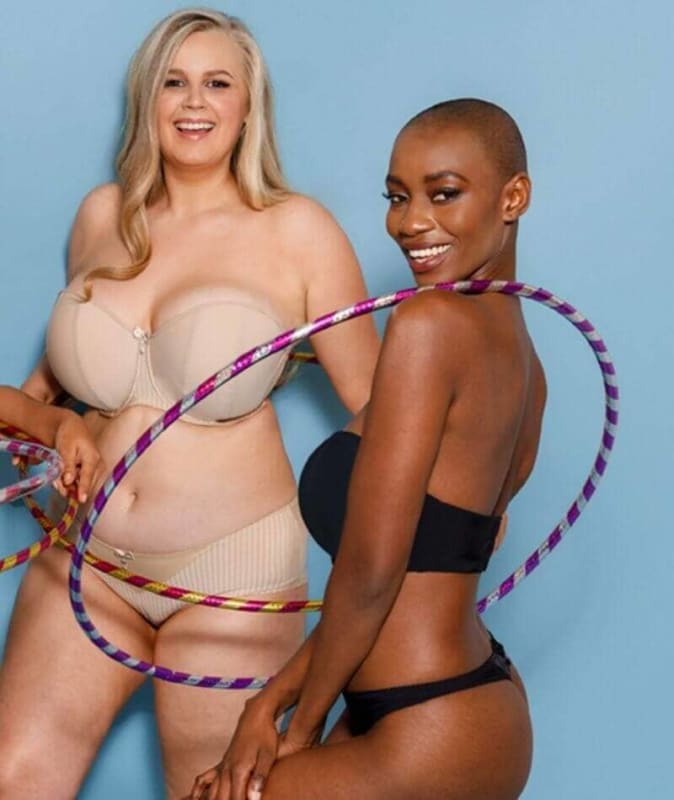 Curvy Kate Luxe Strapless Bra 2 Pack - Biscotti/Black Bras