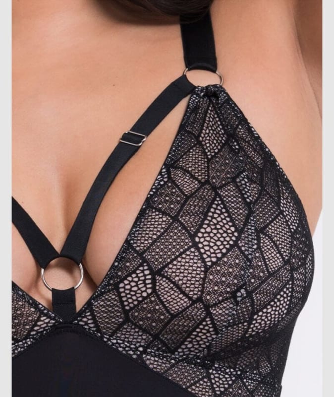 Curvy Kate Non-Stop Stretch Body - Black/Pink Bodysuits & Basques 