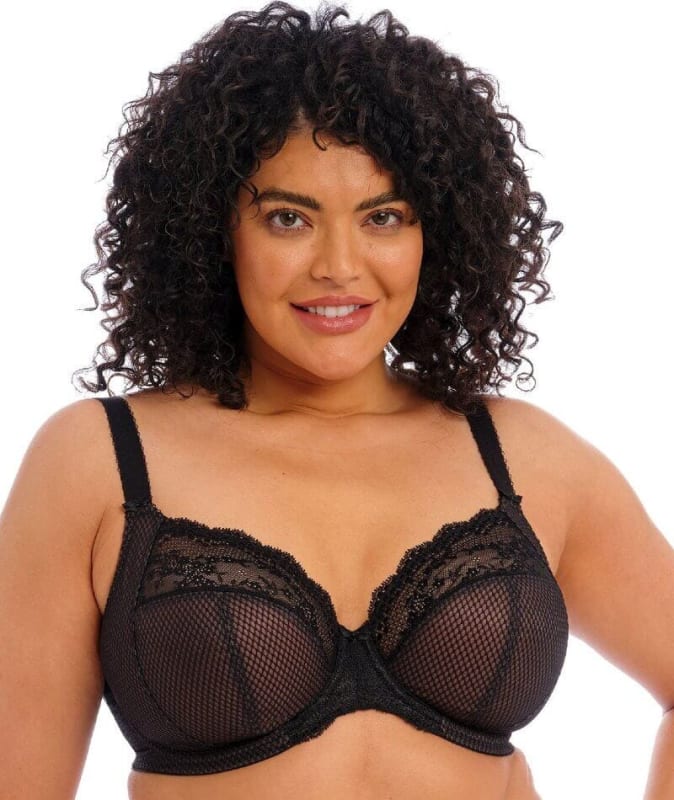 Elomi Charley Underwire Stretch Plunge Bra - Black Bras