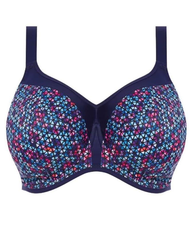 Elomi Energise Underwired Sports Bra - Navy Geo Bras 
