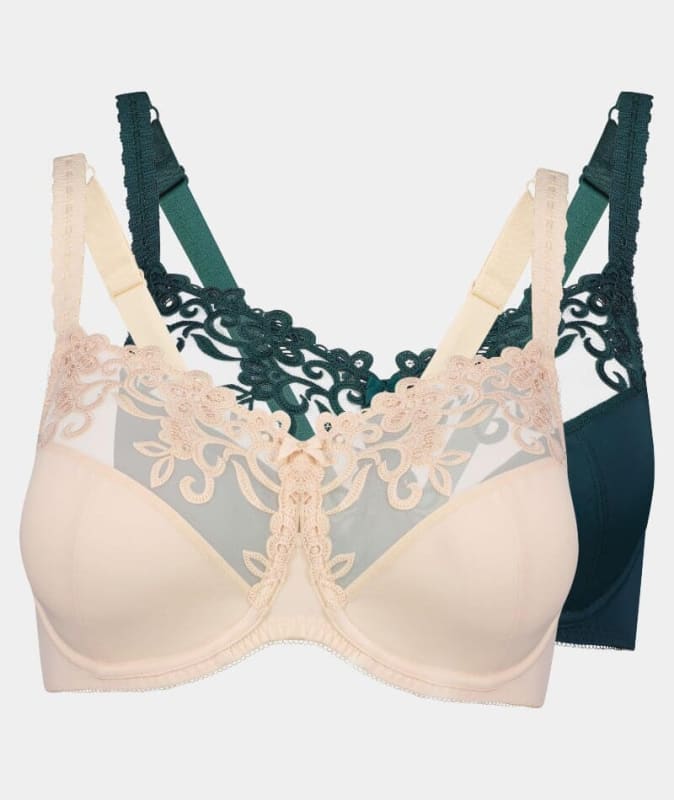 Fayreform Coral Underwire Bra - 2 Pack - Ponderosa Pine/Scallop Shell Bras 