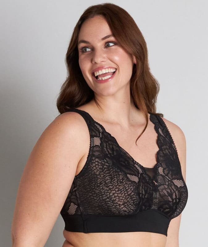 Fayreform Midnight Express Wire-Free Bra - Black Bras