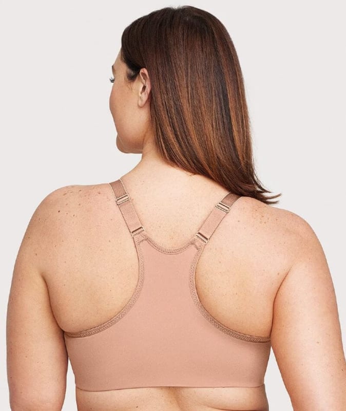 Glamorise Front-Closure Smoothing WonderWire Bra - Cappuccino Bras