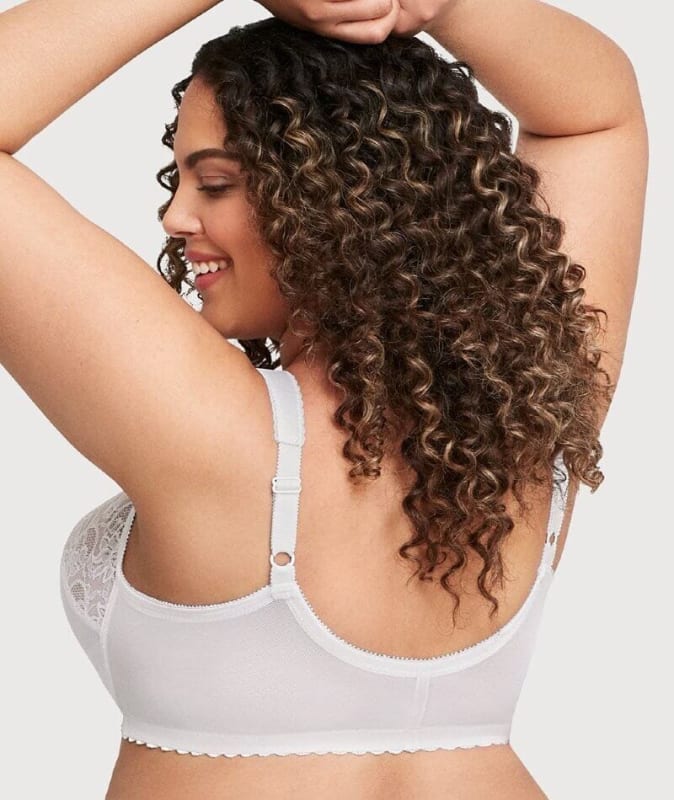 Glamorise Magiclift Front-Closure Support Wire-Free Bra - White Bras