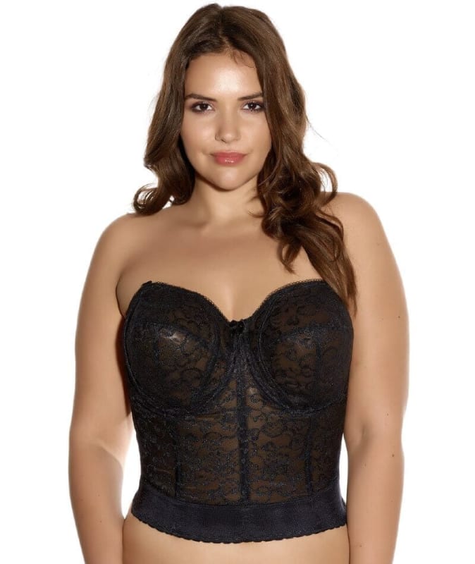 Goddess Lace Bridal Bustier - Black Bras