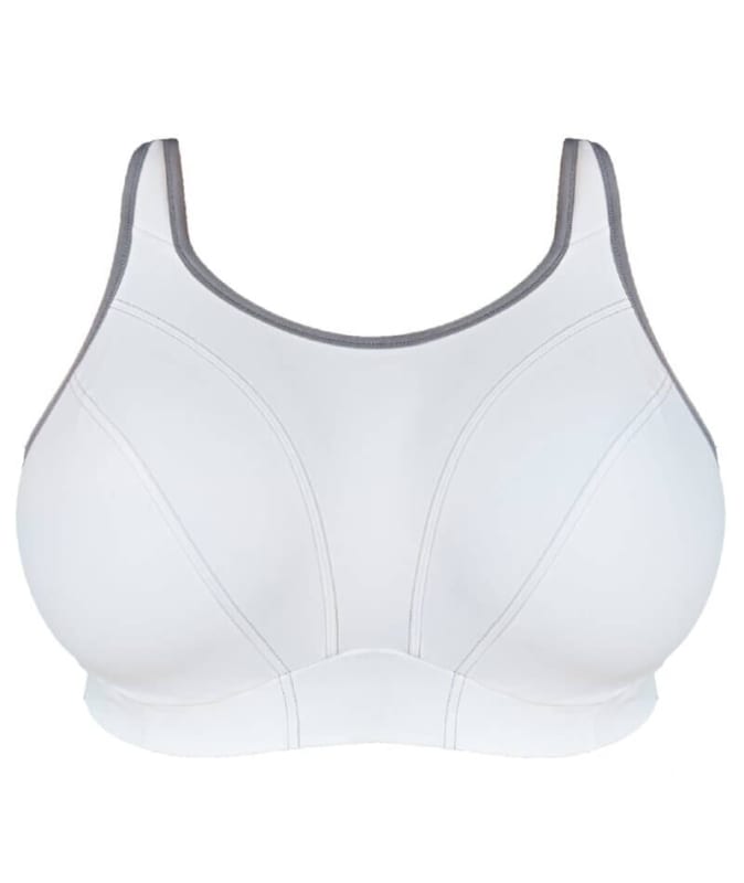 Goddess Sport Soft Cup Sports Bra - White Bras 