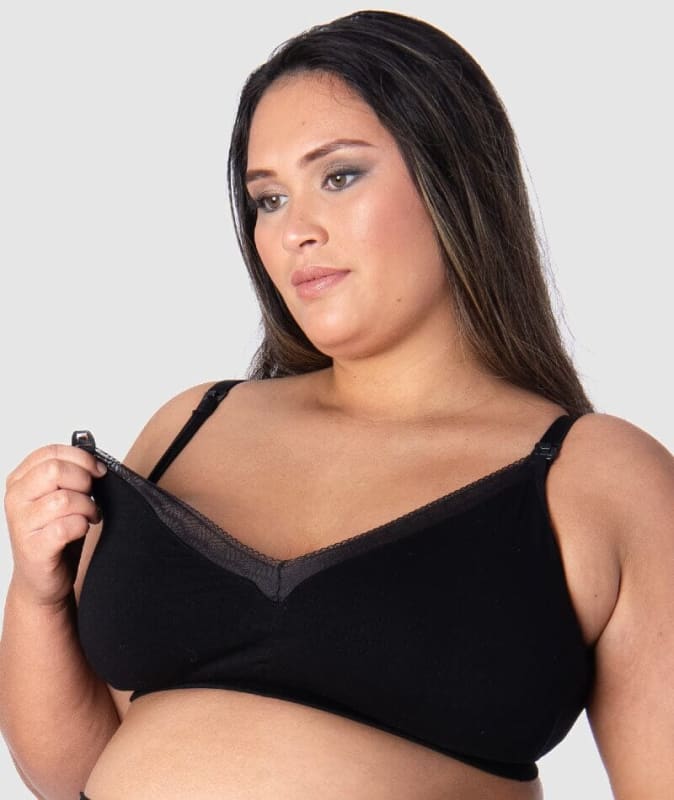 Hotmilk Caress Seamfree Bamboo Full Cup Wirefree Bra - Black Bras 