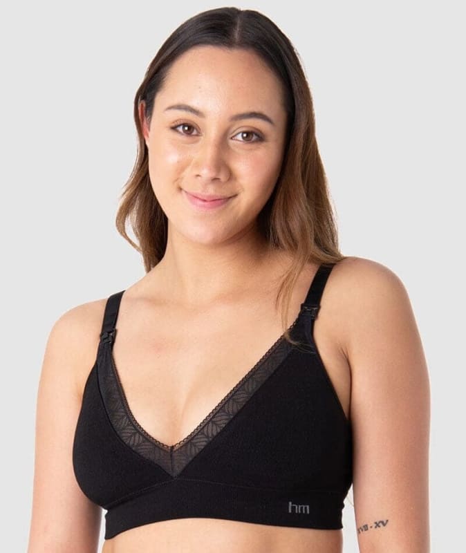 Hotmilk Caress Seamfree Bamboo Regular Wirefree Bra - Black Bras 