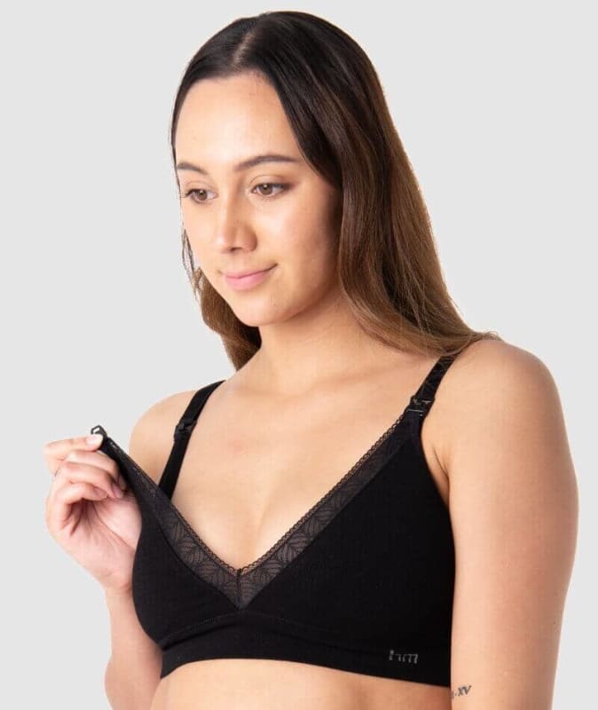 Hotmilk Caress Seamfree Bamboo Regular Wirefree Bra - Black Bras 