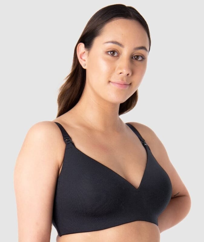 Hotmilk Embrace Leakproof T-Shirt Wirefree Bra - Black Bras
