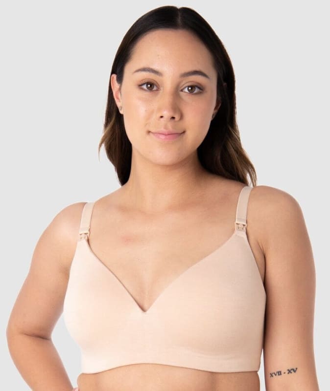 Hotmilk Embrace Leakproof T-Shirt Wirefree Bra - Frappe Bras 
