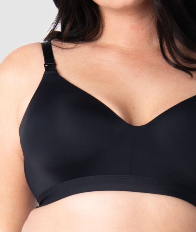 Hotmilk Infinite T-Shirt Wirefree Nursing Bra - Black Bras
