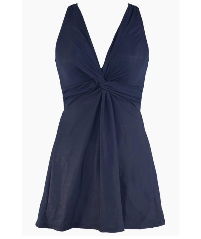 Miraclesuit Swim Must Have Marais Short Shaping DD Cup Swim Dress - Midnight Swimwear 