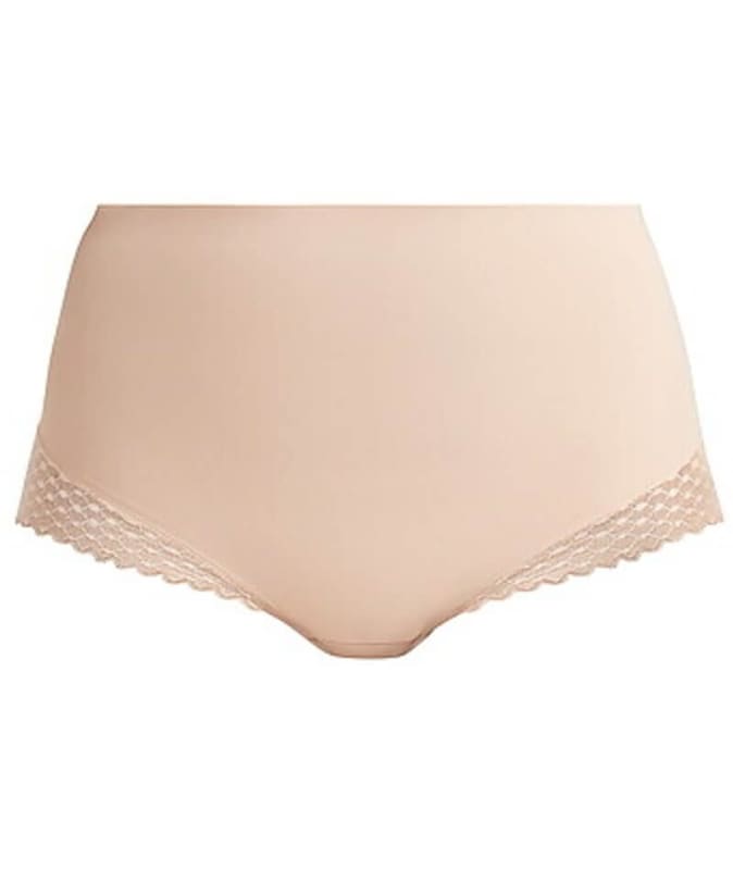 Nancy Ganz Revive Lace Waisted Brief - Warm Taupe Shapewear