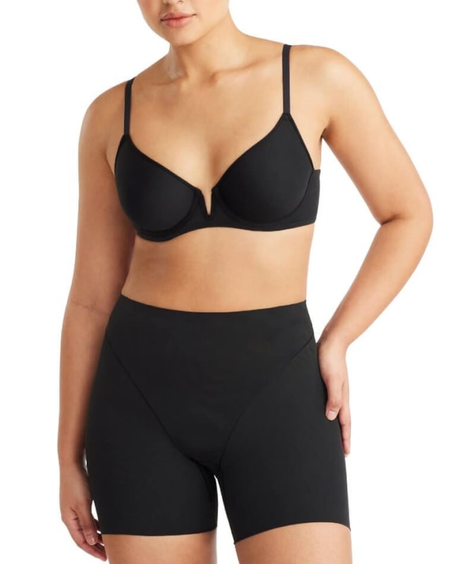 Nancy Ganz Sheer Infinity Waisted Short - Black Shapewear