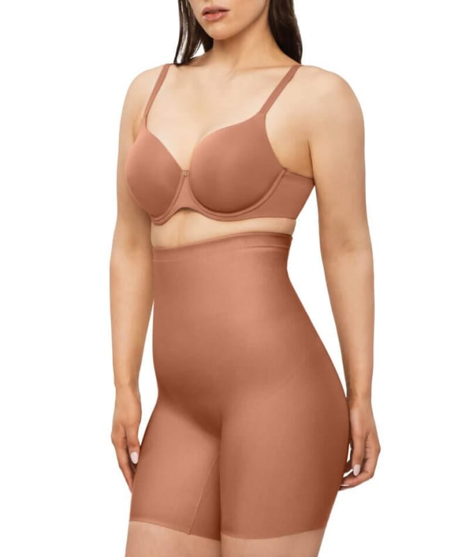 Nancy Ganz X-Factor High Waisted Thigh Shaper Short - Cocoa Shapewear 