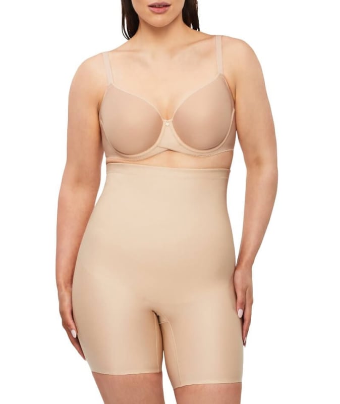 Nancy Ganz X-Factor High Waisted Thigh Shaper Short - Warm Taupe Shapewear