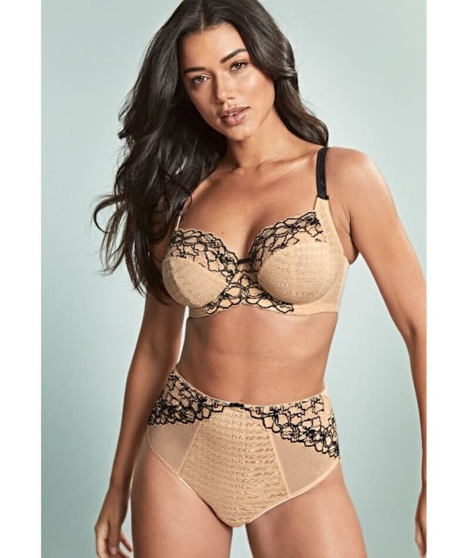 Panache Envy Full Cup Underwire Bra - Sand/Black Bras