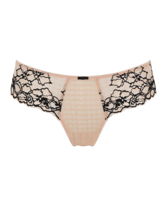 Panache Envy Thong - Sand/Black Knickers