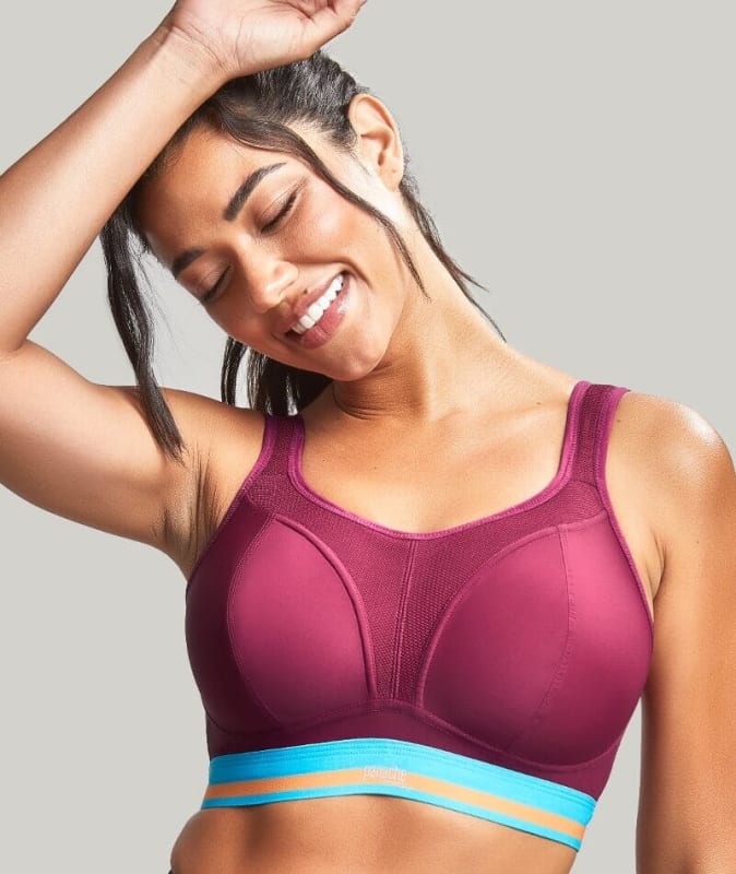Panache Sport Longline Wire-free Sports Bra - Cranberry Bras