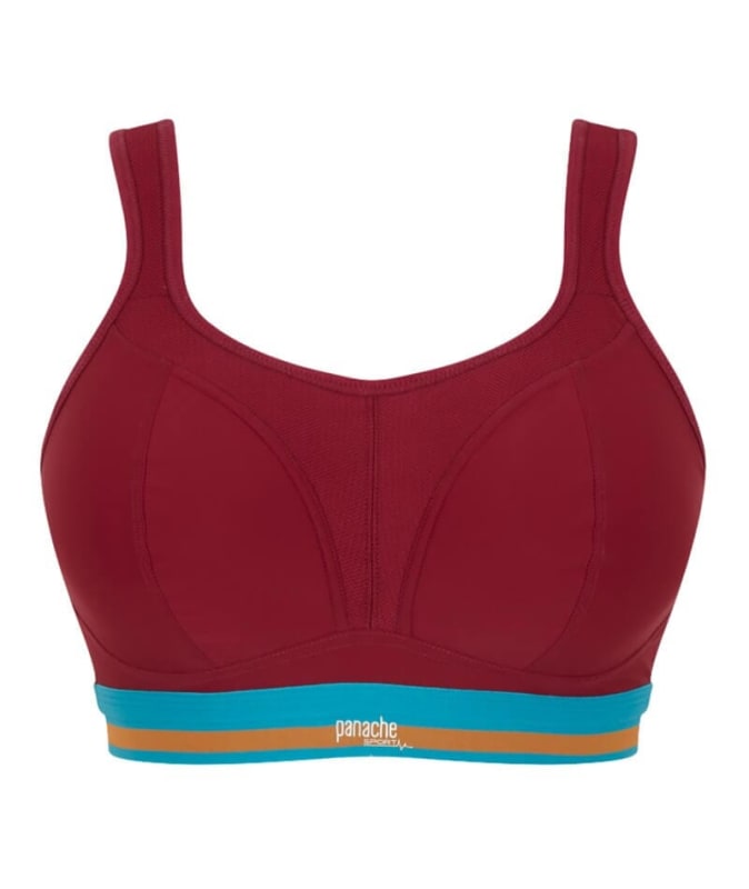 Panache Sport Longline Wire-free Sports Bra - Cranberry Bras