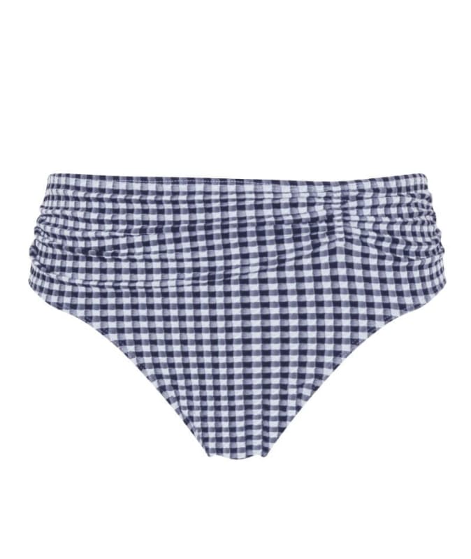 Panache Swimwear Gingham Midi Pant - Navy Gingham Swim