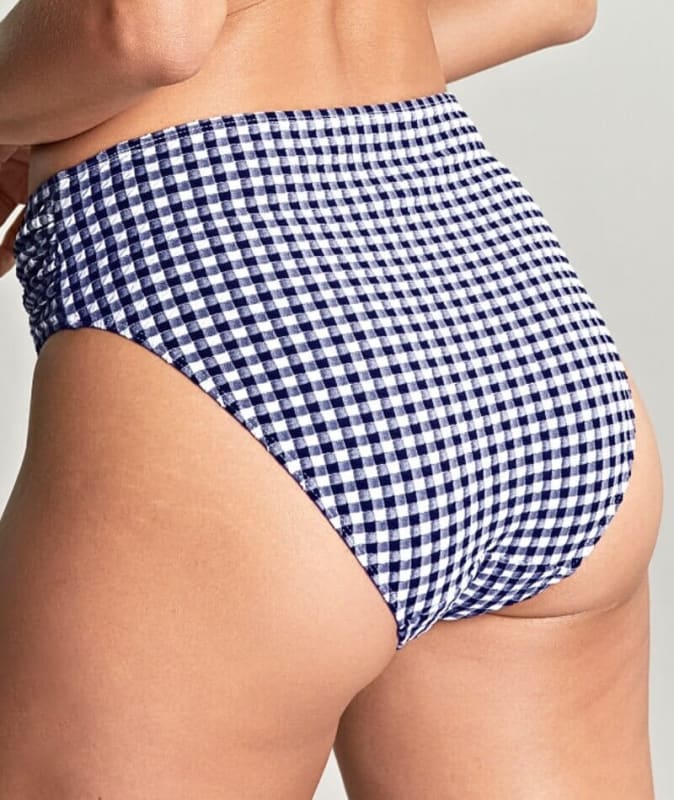Panache Swimwear Gingham Midi Pant - Navy Gingham Swim