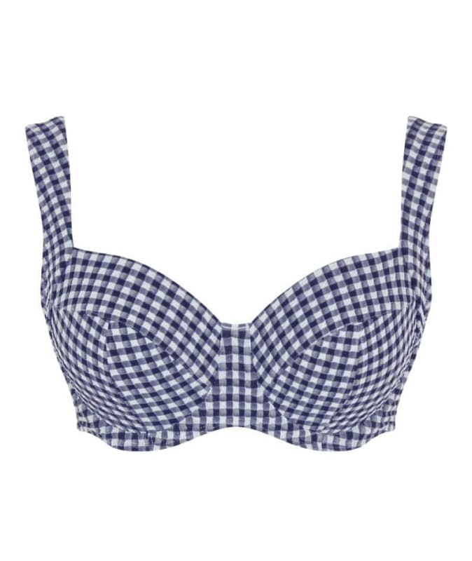 Panache Swimwear Gingham Olivia Underwire Full Cup Bikini - Navy Gingham Swim 