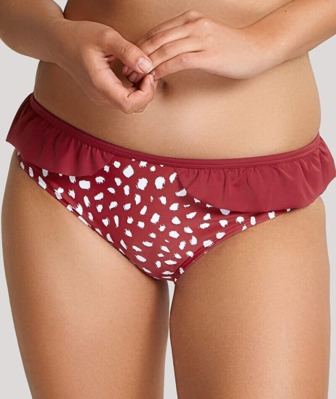 Panache Swimwear Mila Frill Pant - Brick Red Swim