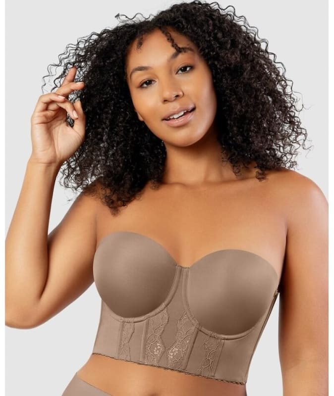 Parfait Elissa Seamless Underwire Padded Longline Strapless Bra - Mid Nude Bra