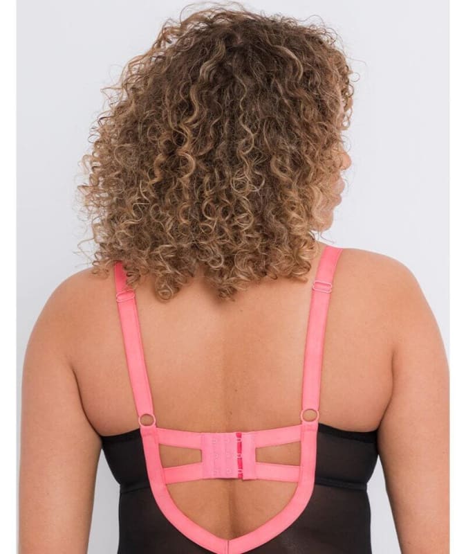 Scantilly Elementary Plunge Bodysuit - Black/Pink Bodysuits & Basques
