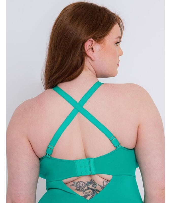 Scantilly Indulgence Stretch Lace Bodysuit - Jade Green Bodysuits & Basques 