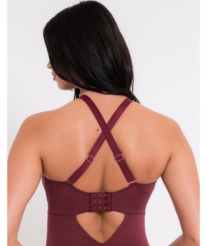 Scantilly Indulgence Stretch Lace Bodysuit - Oxblood Red Bodysuits & Basques 