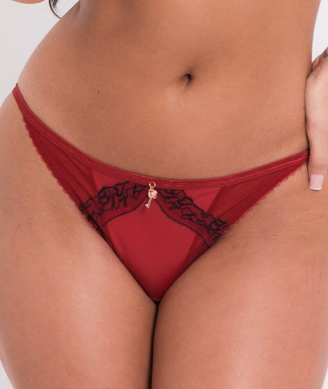 Scantilly Key to My Heart Bare Faced Brief - Rouge Knickers